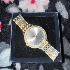 Elegant Gold and Silver Women's Watch
